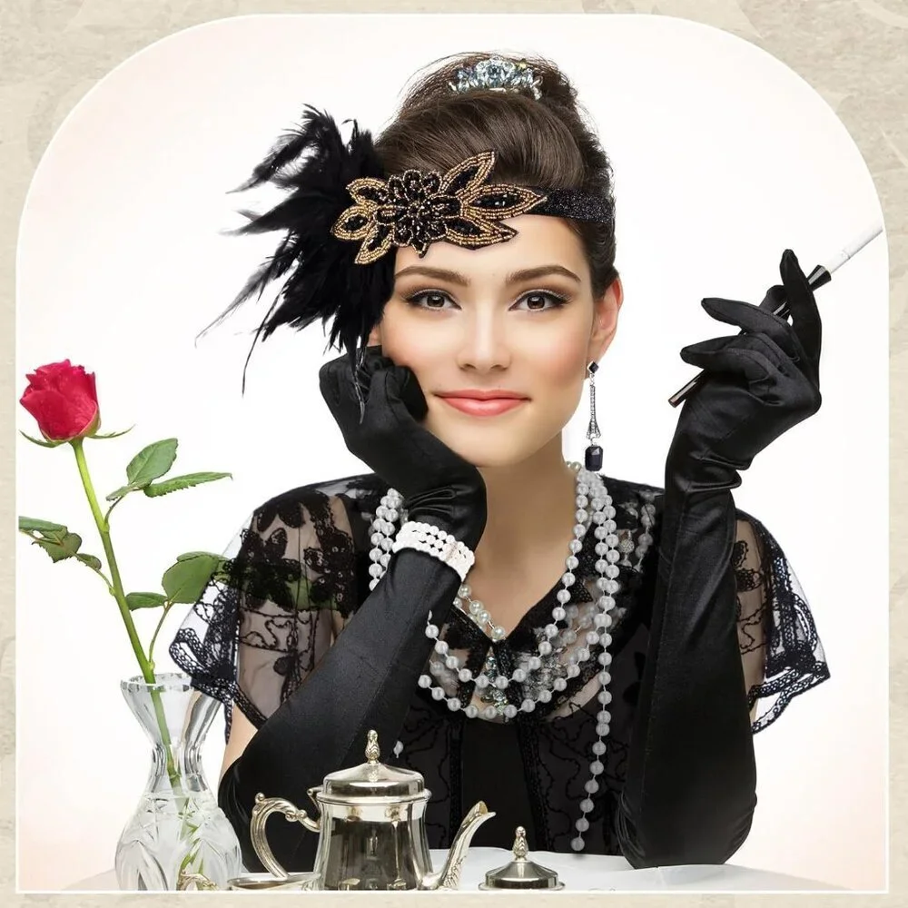 1920s Women's Accessories Set Flapper Costume Costume Vintage Retro
